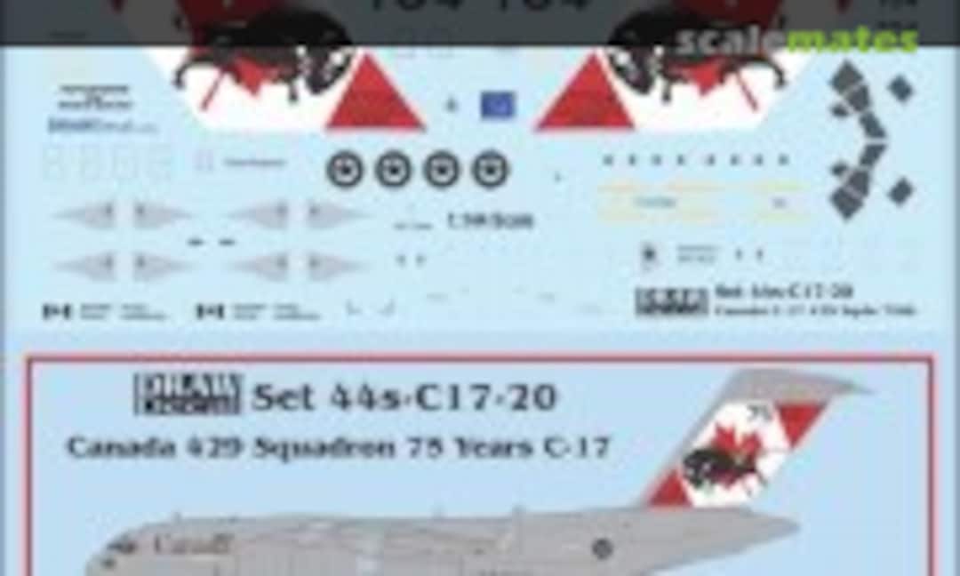 1:144 Canada 429 Sqn Anniversary CC-177 (Draw Decal 44-C17-20) 44-C17-20