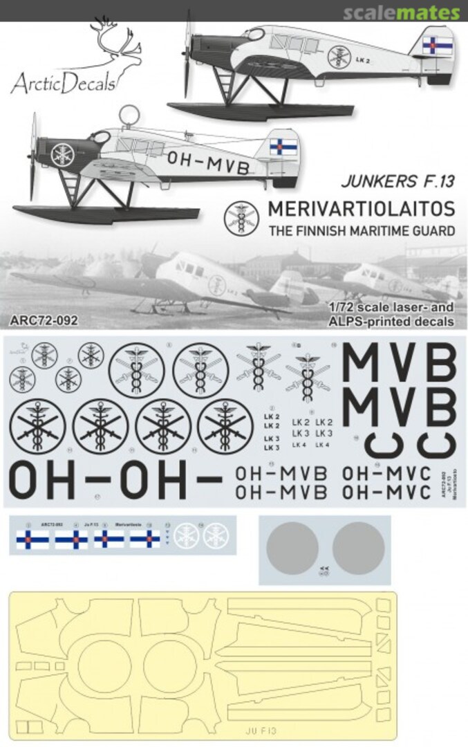 Boxart Junkers F.13 ARC72-092 Arctic Decals Boxart Junkers F.13 ARC72-092 Arctic Decals