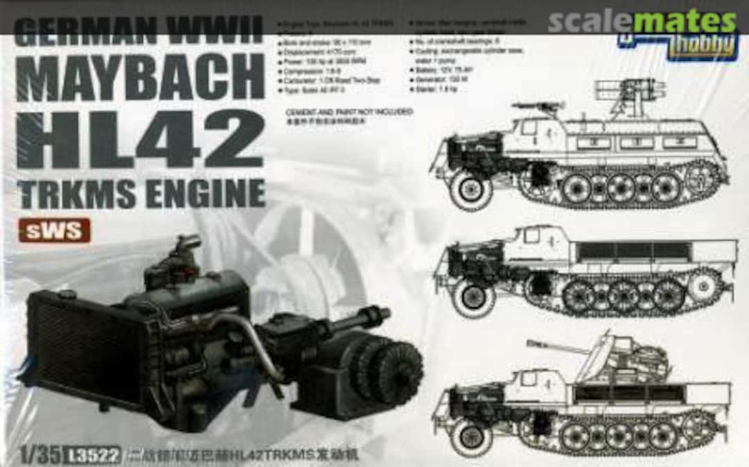 Boxart German WWII Maybach HL 42 TRKMS Engine L3522 Great Wall Hobby Boxart German WWII Maybach HL 42 TRKMS Engine L3522 Great Wall Hobby