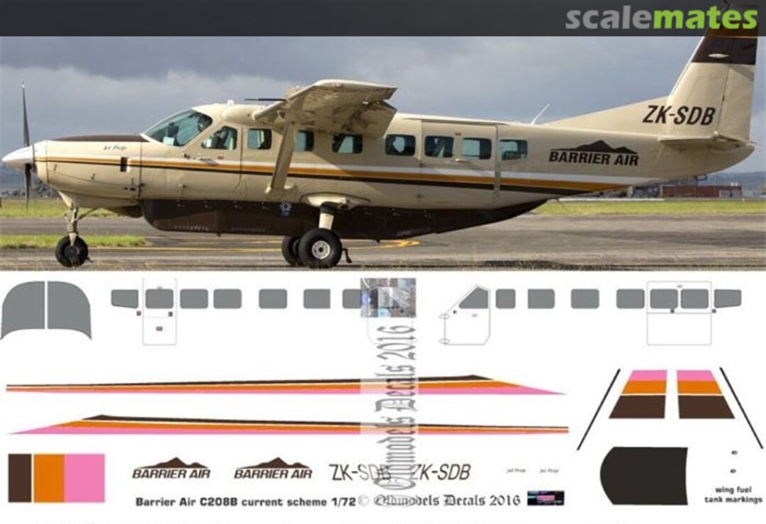 Boxart C208B Grand Caravan SDB - Barrier Air OMD1010 Oldmodels Decals