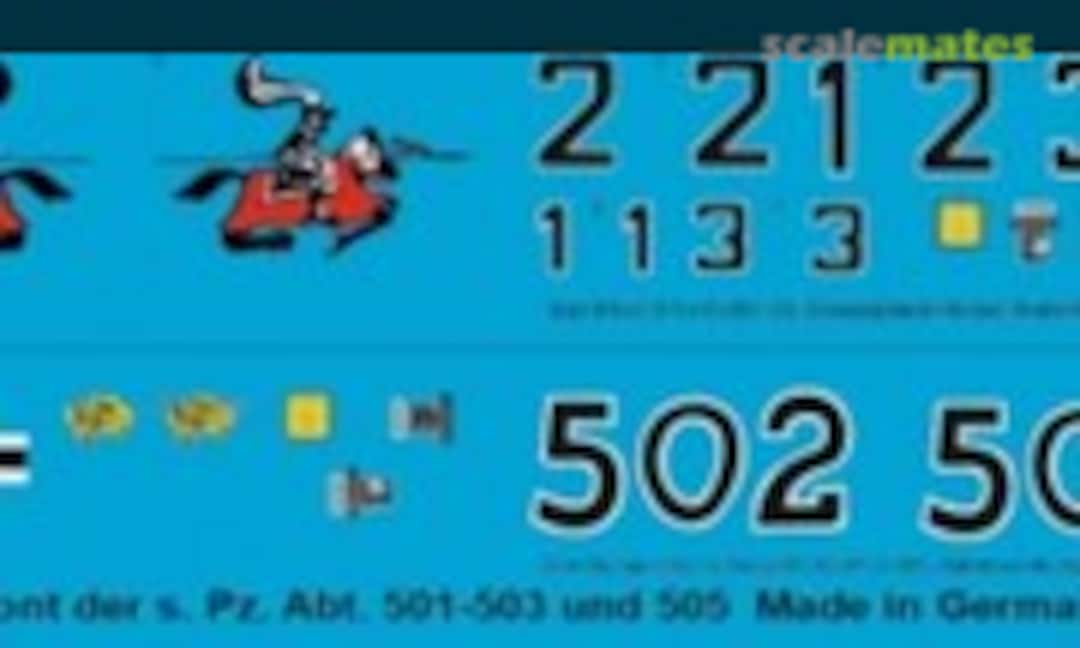 1:35 4 Königstiger an der Ostfront s.H.Pz.Abt. 501-503 und 505 (Peddinghaus-Decals 35 3916) 35 3916