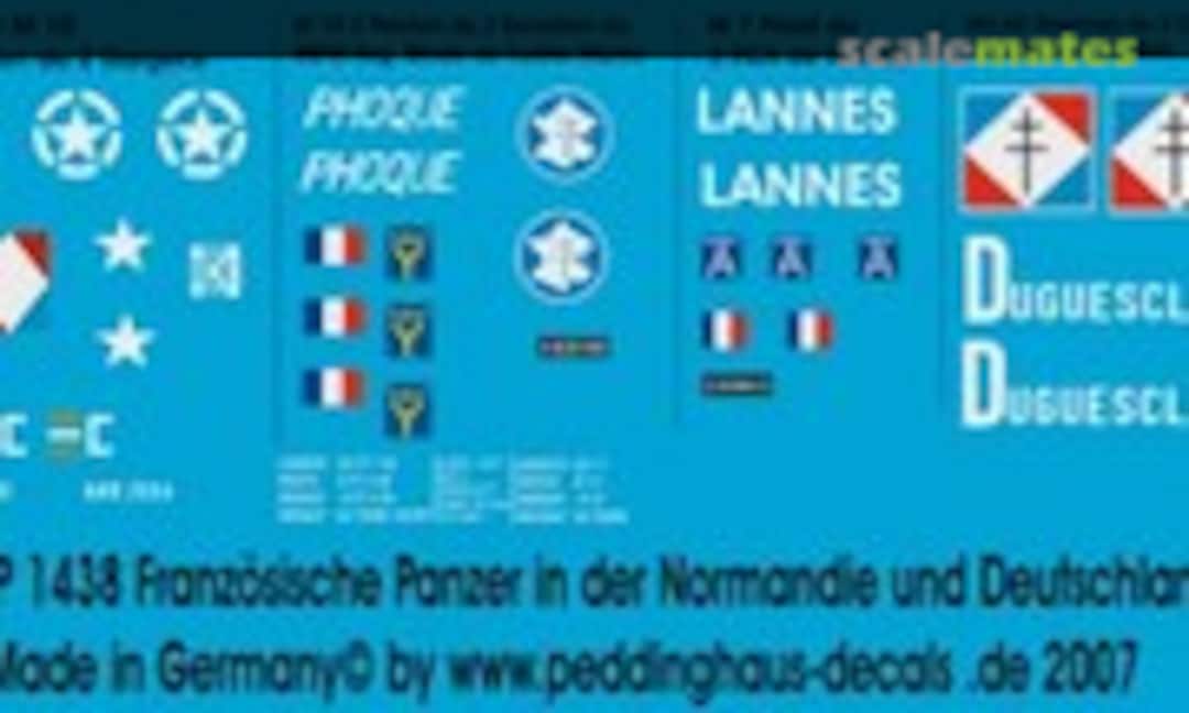 1:87 Französische Panzer Normandie und Deutschland 1944-45 (Peddinghaus-Decals EP 1438) EP 1438