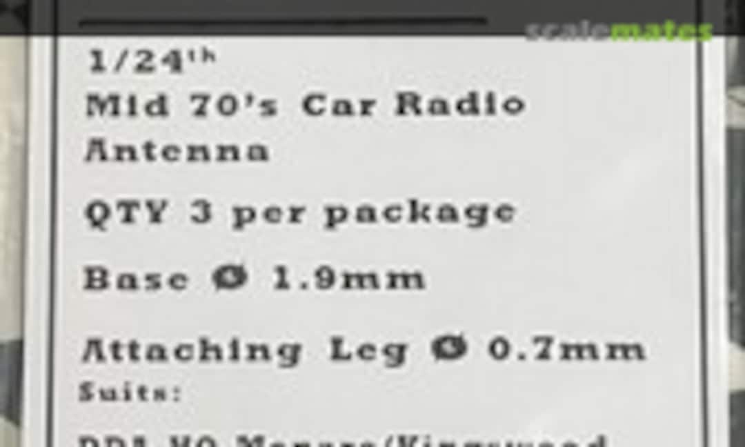 1:24 Australian 1970s Radio Antenna (Micro Resin Designs MRD24013) MRD24013