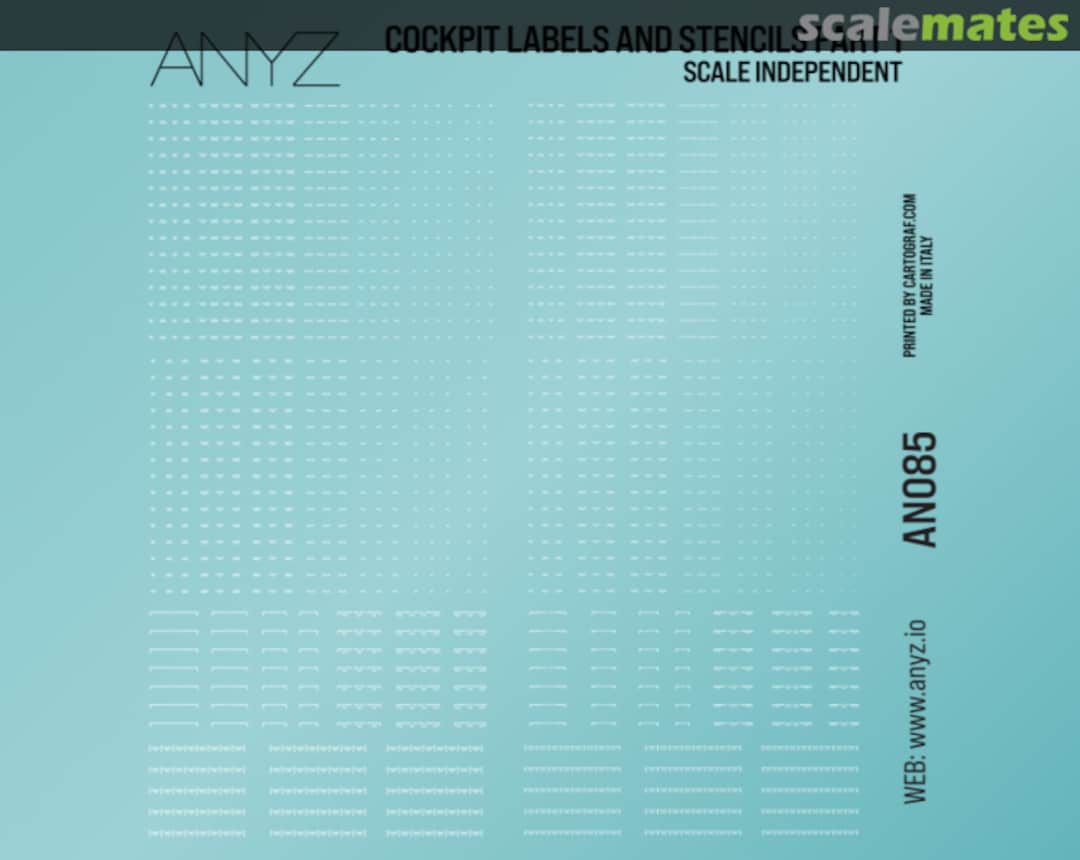 Boxart Cockpit Labels and Stencils Part 1 AN085 ANYZ Boxart Cockpit Labels and Stencils Part 1 AN085 ANYZ