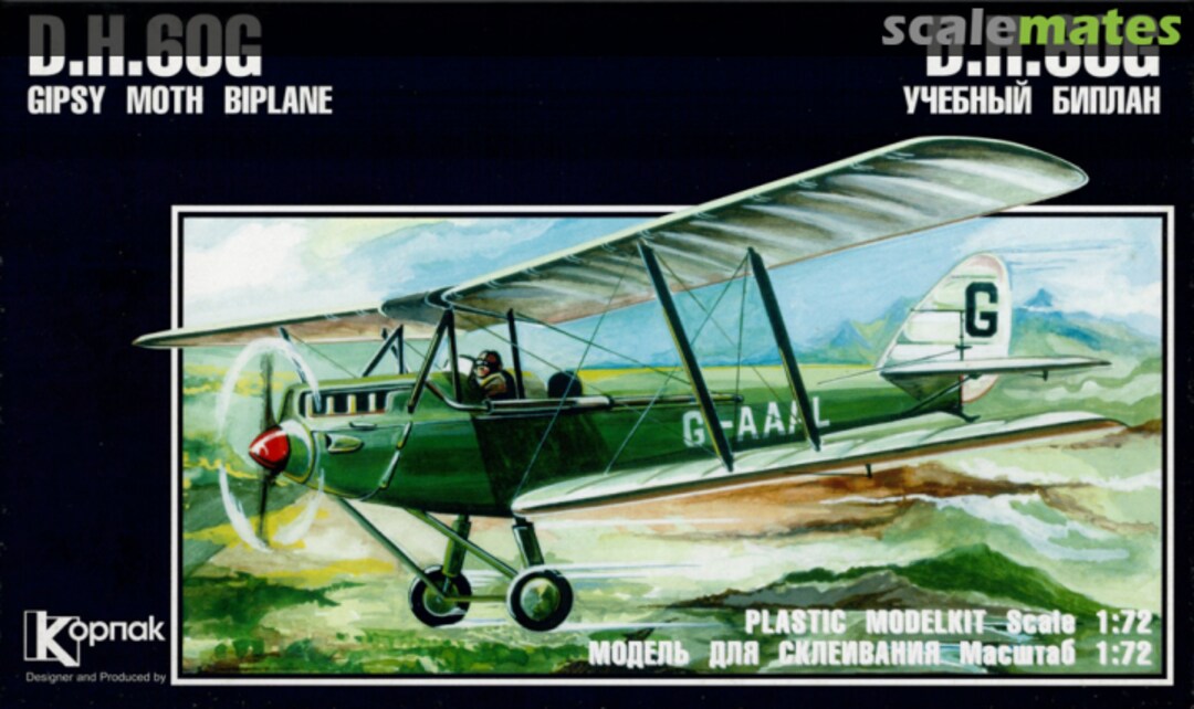 Boxart D.H.60G Gipsy Moth Biplane 6С22-0134 Korpak