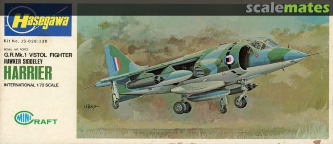 Boxart Hawker Siddeley Harrier JS-028:130 Minicraft Hasegawa Boxart Hawker Siddeley Harrier JS-028:130 Minicraft Hasegawa