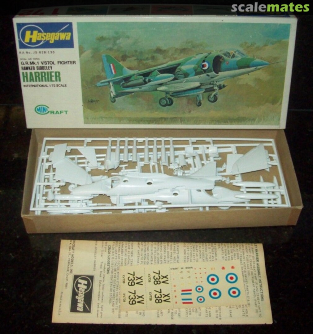 Contents Hawker Siddeley Harrier JS-028:130 Minicraft Hasegawa Contents Hawker Siddeley Harrier JS-028:130 Minicraft Hasegawa