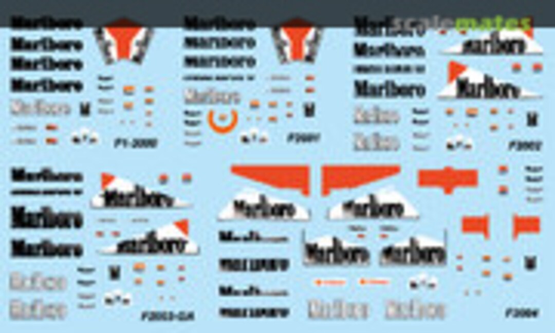 1:43 Ferrari F1-2000 - F2004 Decal (F'artefice FM-0054) FM-0054