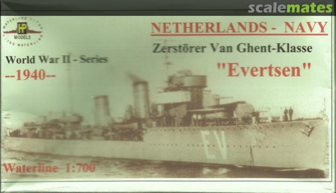 Boxart Zerstörer Van Ghent-Klasse "Evertsen" WW II-WL-NL-008 HP-Models Boxart Zerstörer Van Ghent-Klasse "Evertsen" WW II-WL-NL-008 HP-Models