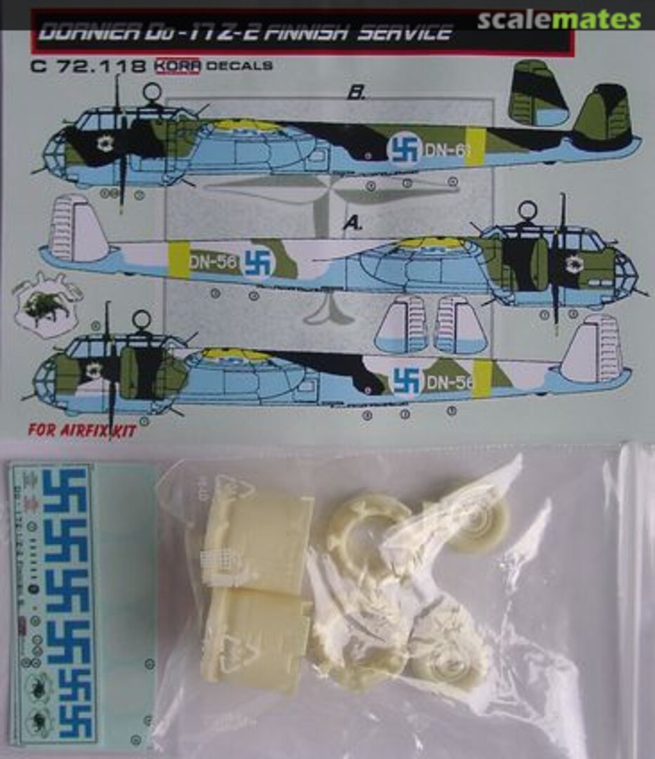 Boxart Dornier Do-17Z-2 Finnish Service C 72.118 Kora Models Boxart Dornier Do-17Z-2 Finnish Service C 72.118 Kora Models