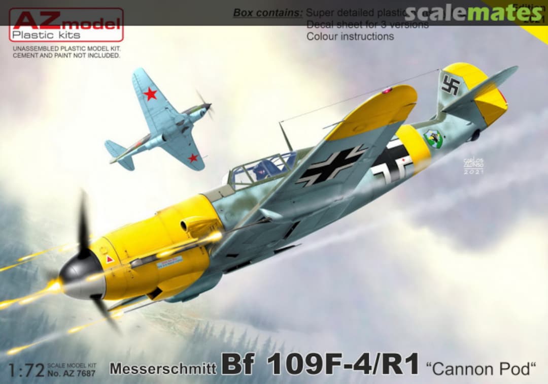 Boxart Messerschmitt Bf 109F-4/R1 AZ7687 AZmodel Boxart Messerschmitt Bf 109F-4/R1 AZ7687 AZmodel