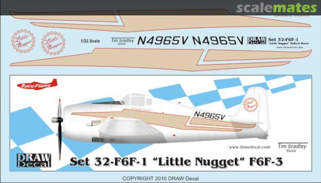 Boxart "Little Nugget" Hellcat Racer 32-F6F-1 Draw Decal Boxart "Little Nugget" Hellcat Racer 32-F6F-1 Draw Decal