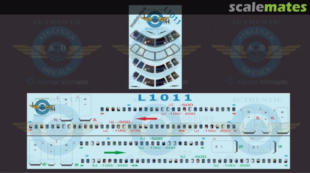 Boxart Cockpit and Cabin Windows L1011 Tristar -100 / -200 / -500 L-1011 Authentic-Airliner-Decals Boxart Cockpit and Cabin Windows L1011 Tristar -100 / -200 / -500 L-1011 Authentic-Airliner-Decals