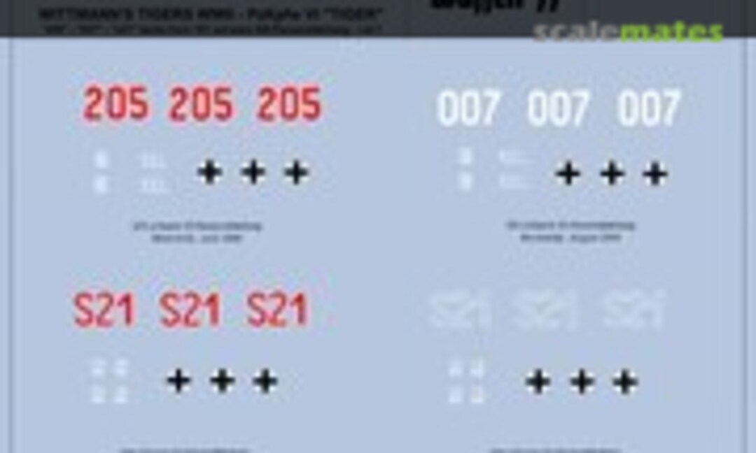 1:72 Wittmann's Tigers vol .1 (Weikert Decals 258) 258