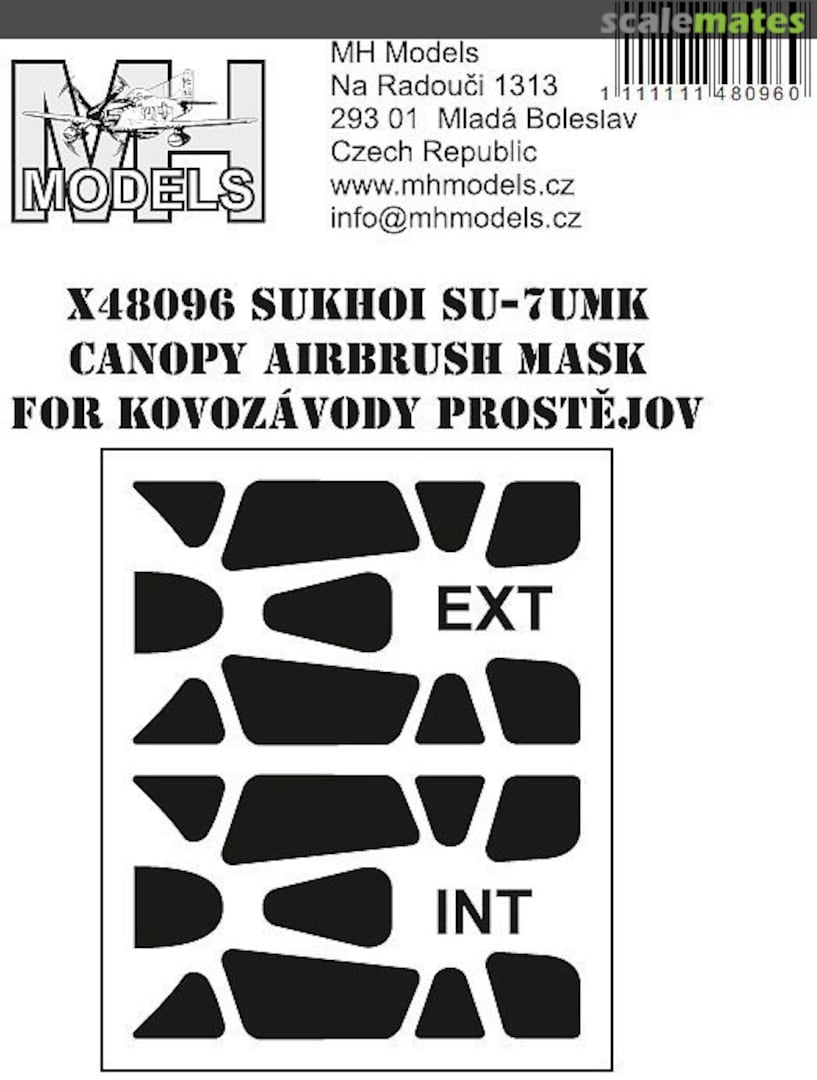 Boxart Sukhoi Su-7UMK Canopy Airbrush Mask X48096 MH Models Boxart Sukhoi Su-7UMK Canopy Airbrush Mask X48096 MH Models