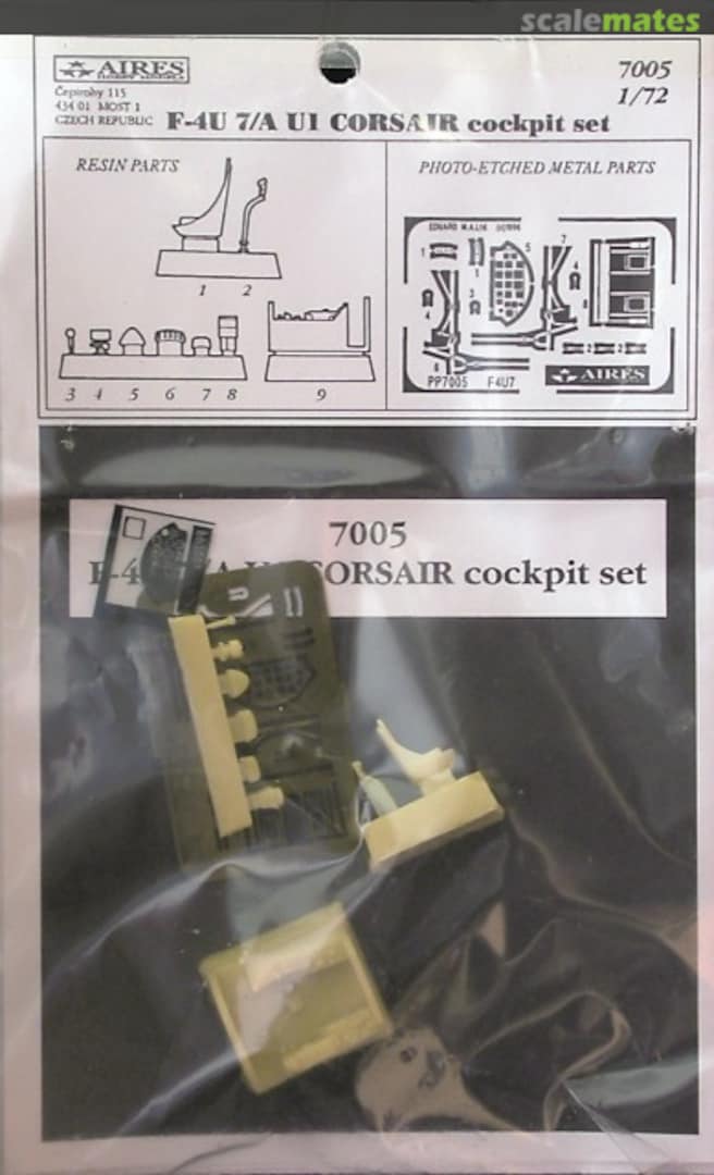 Boxart F4U-7 / AU-1 Corsair Cockpit Set 7005 Aires Boxart F4U-7 / AU-1 Corsair Cockpit Set 7005 Aires