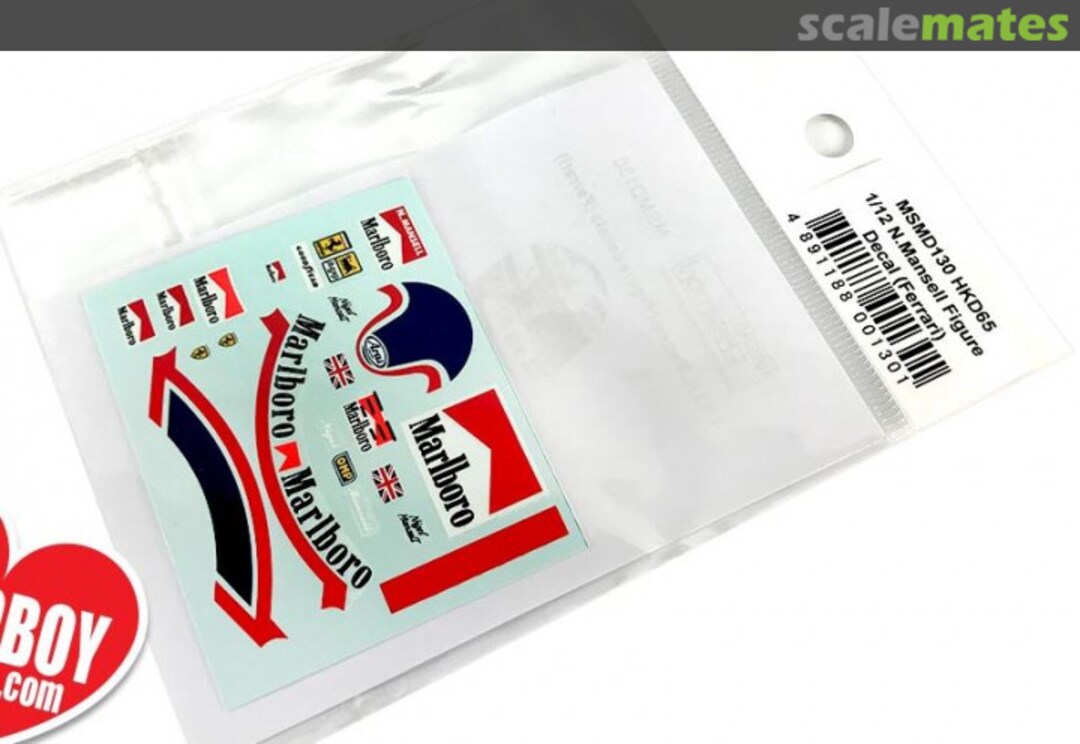 Boxart N.Mansell Figure decal (Ferrari) MSMD130 MSM Creation