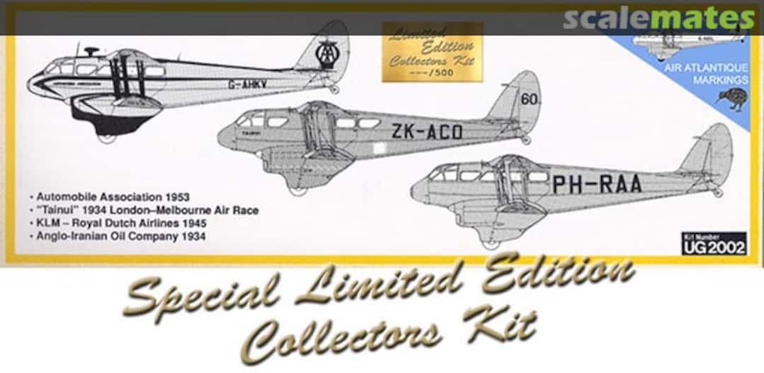 Boxart De Havilland DH.89A Dragon Rapide UG2002 Tasman Model Products Boxart De Havilland DH.89A Dragon Rapide UG2002 Tasman Model Products