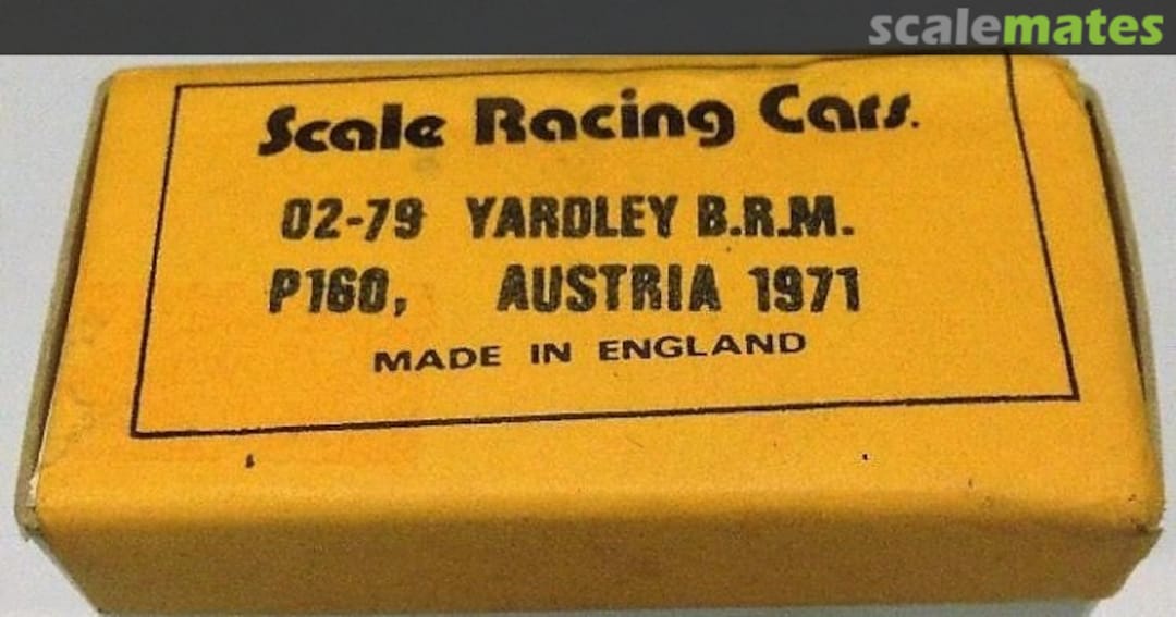 Boxart BRM P160 "Yardley" SRC02-79 Scale Racing Cars Boxart BRM P160 "Yardley" SRC02-79 Scale Racing Cars