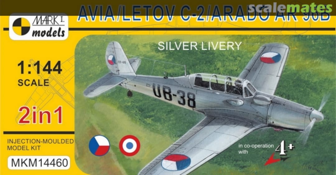 Boxart Avia/Letov C-2/Arado Ar 96B Silver Livery MKM14460 Mark I Models Boxart Avia/Letov C-2/Arado Ar 96B Silver Livery MKM14460 Mark I Models