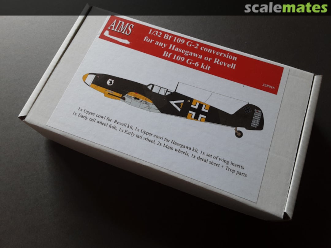 Boxart Bf 109 G-2 conversion for any Hasegawa or Revell Bf 109 G-6 kit 32P015 AIMS Boxart Bf 109 G-2 conversion for any Hasegawa or Revell Bf 109 G-6 kit 32P015 AIMS