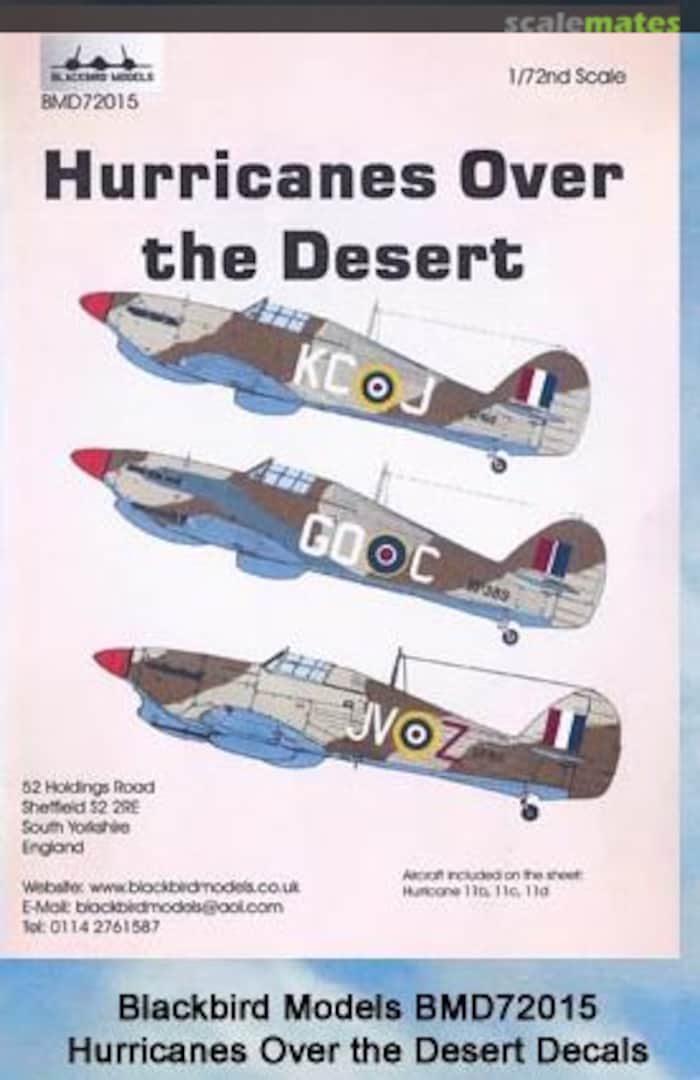 Boxart Decals - Hurricanes Over the Desert BMD72015 Blackbird Models Boxart Decals - Hurricanes Over the Desert BMD72015 Blackbird Models