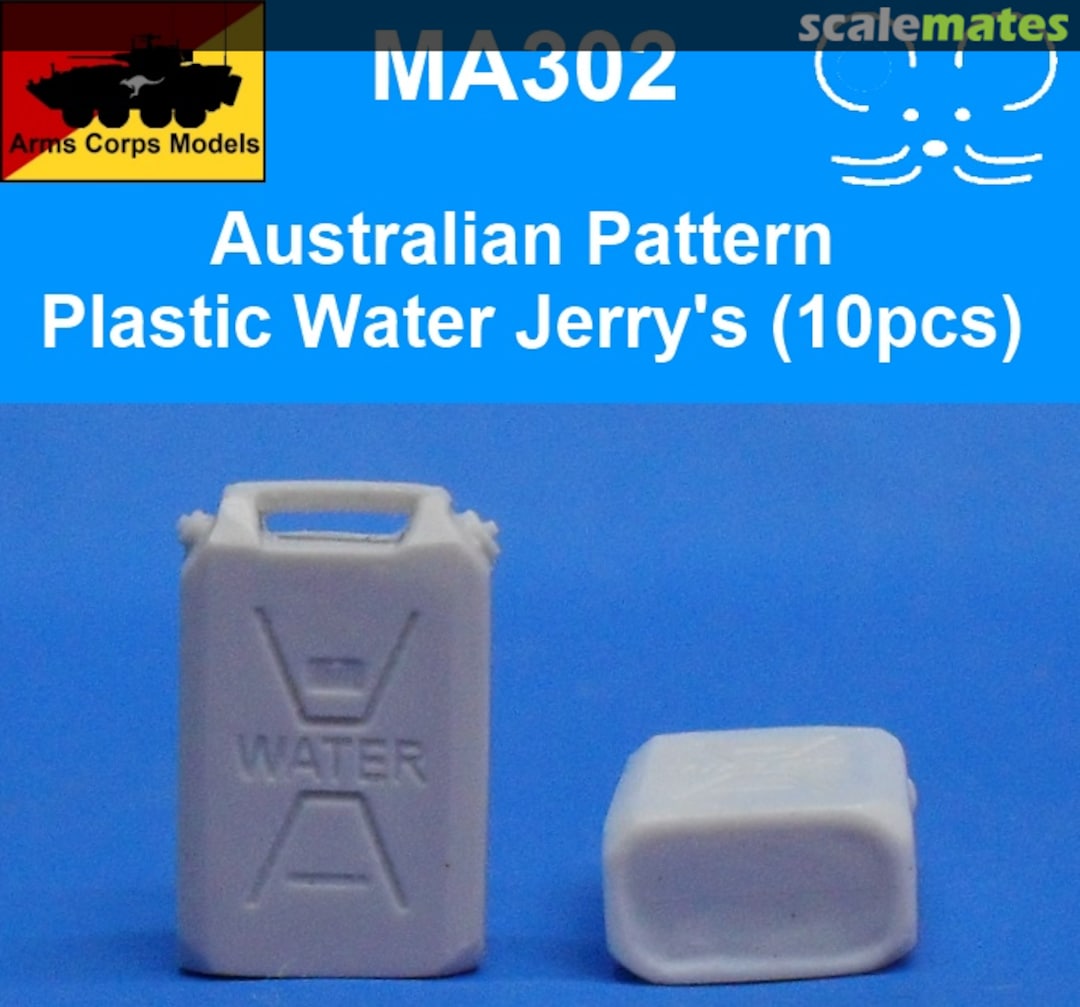 Boxart Australian Pattern Plastic jerrycans (10) MA302 Mouse House Enterprises Boxart Australian Pattern Plastic jerrycans (10) MA302 Mouse House Enterprises