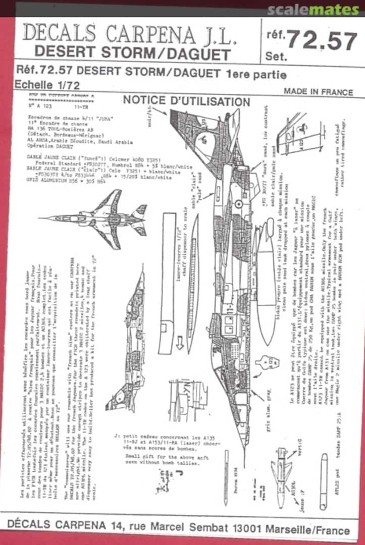 Contents Daguet/Desert Storm 72.57 Carpena Contents Daguet/Desert Storm 72.57 Carpena