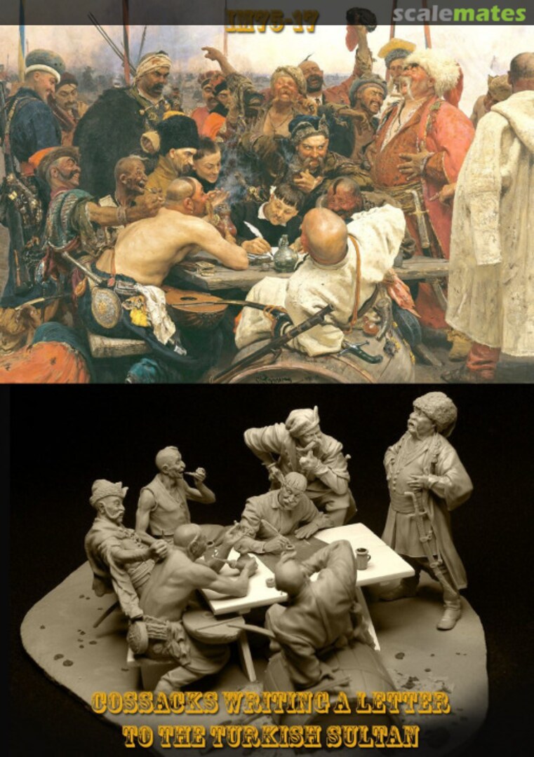 Boxart Cossacks writing a letter to the Turkish Sultan IM75-17 Irbis-Miniatures