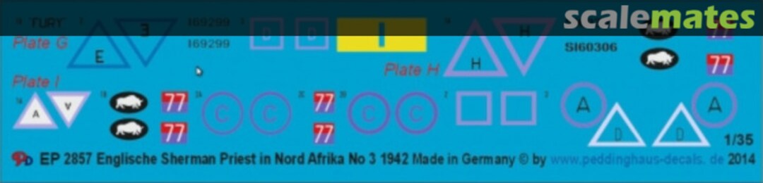 Boxart Englische Priest Panzer in Nord Afrika, 1942 EP 2857 Peddinghaus-Decals Boxart Englische Priest Panzer in Nord Afrika, 1942 EP 2857 Peddinghaus-Decals