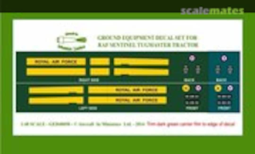 1:48 Sentinel Tugmaster Tractor Decals (Aircraft In Miniature Ltd GED48050) GED48050