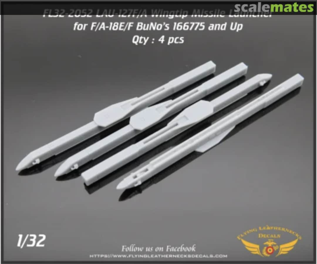 Boxart LAU-127F/A - F/A-18E/F Wing tip launchers FL32-2052 Flying Leathernecks Boxart LAU-127F/A - F/A-18E/F Wing tip launchers FL32-2052 Flying Leathernecks