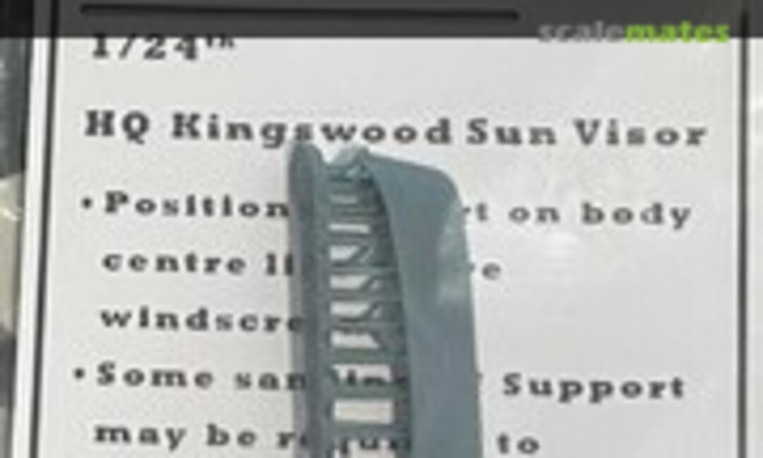 1:24 Holden HQ/HJ Kingswood Sun Visor (Micro Resin Designs MRD24017) MRD24017