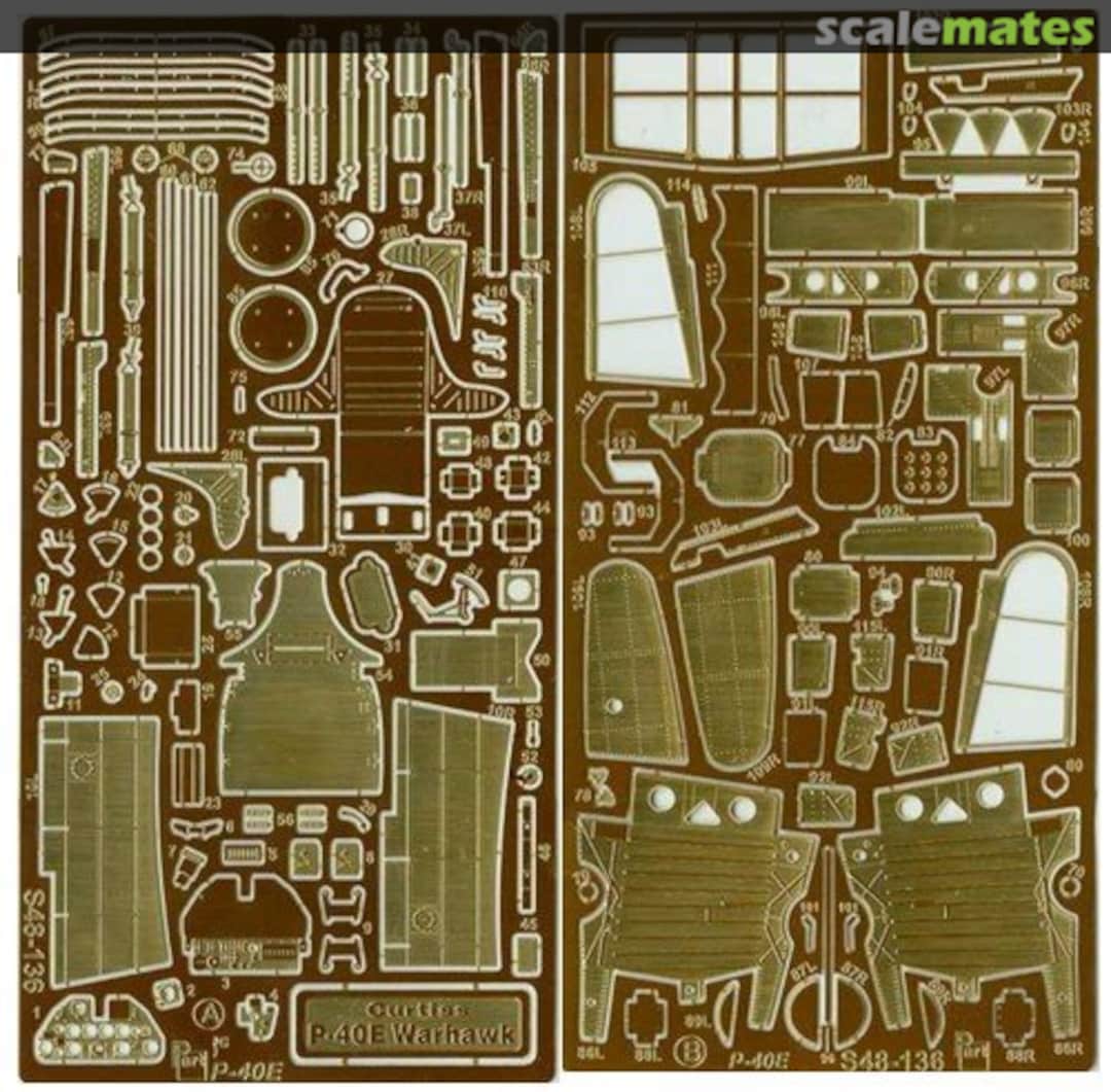 Boxart P-40 E Warhawk S48-136 Part Boxart P-40 E Warhawk S48-136 Part