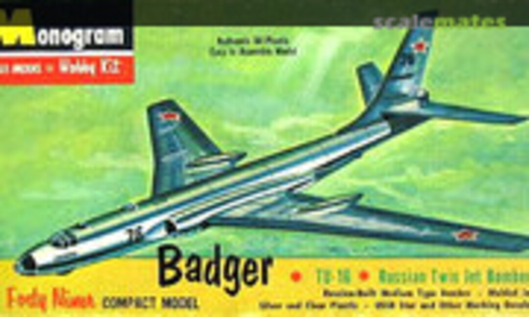 1:195 Badger TU-16 Russian Twin Jet Bomber (Monogram P403-39)
