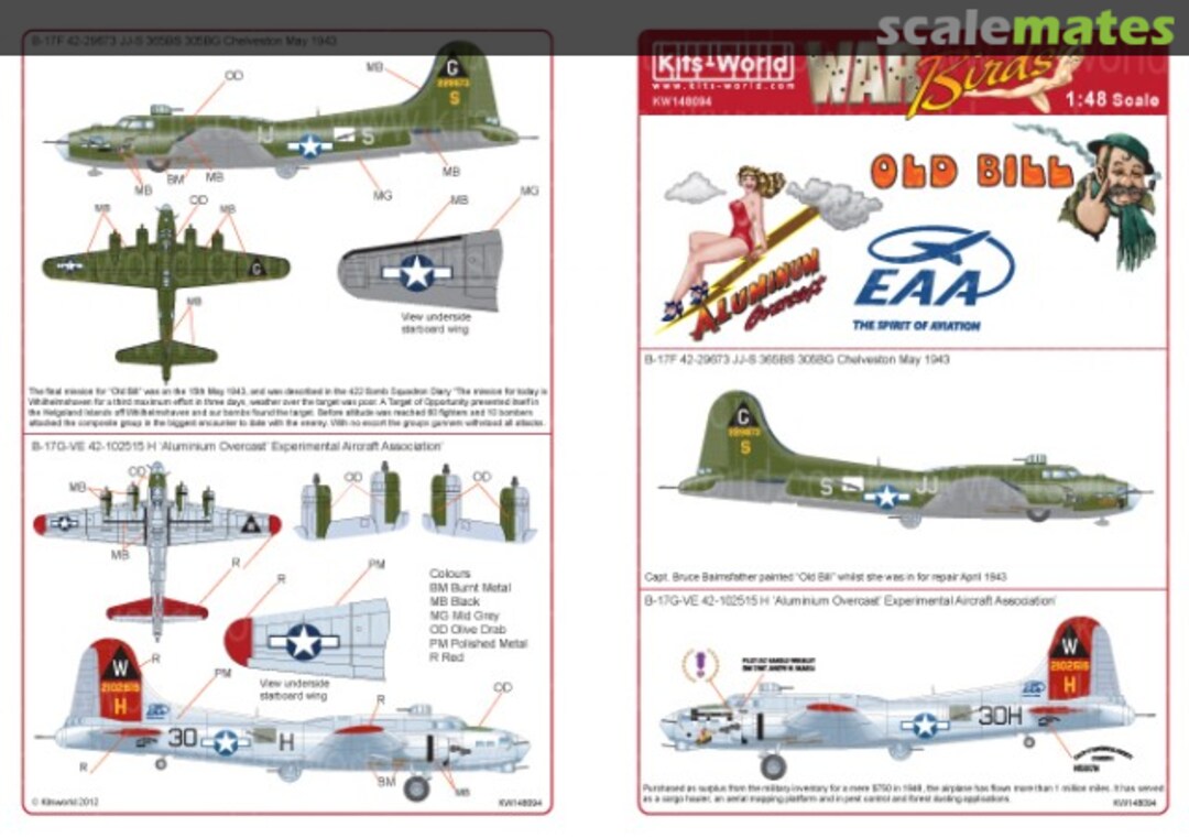 Boxart B-17 Flying Fortress KW148094 Kits-World Boxart B-17 Flying Fortress KW148094 Kits-World