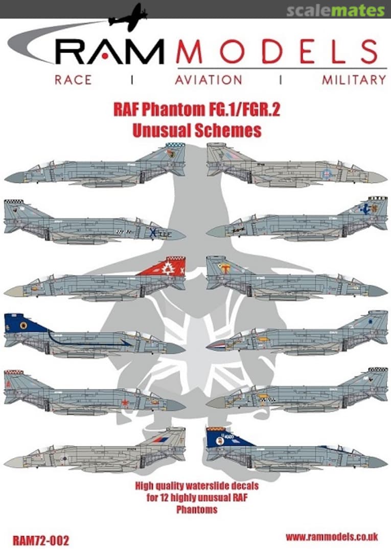 Boxart RAF Phantom FG.1/FGR.2 Unusual Schemes RAM 72-002 RAM Models Boxart RAF Phantom FG.1/FGR.2 Unusual Schemes RAM 72-002 RAM Models