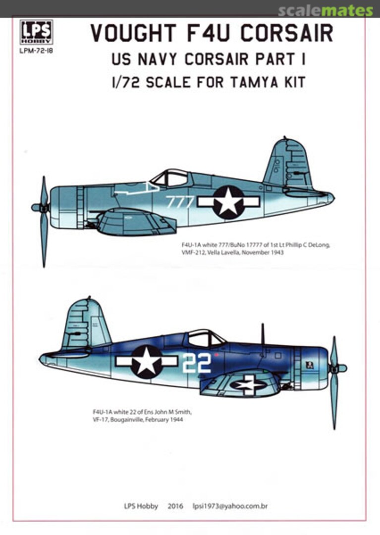 Boxart Vought F4U Corsair LPM-72-18 LPS Hobby Boxart Vought F4U Corsair LPM-72-18 LPS Hobby