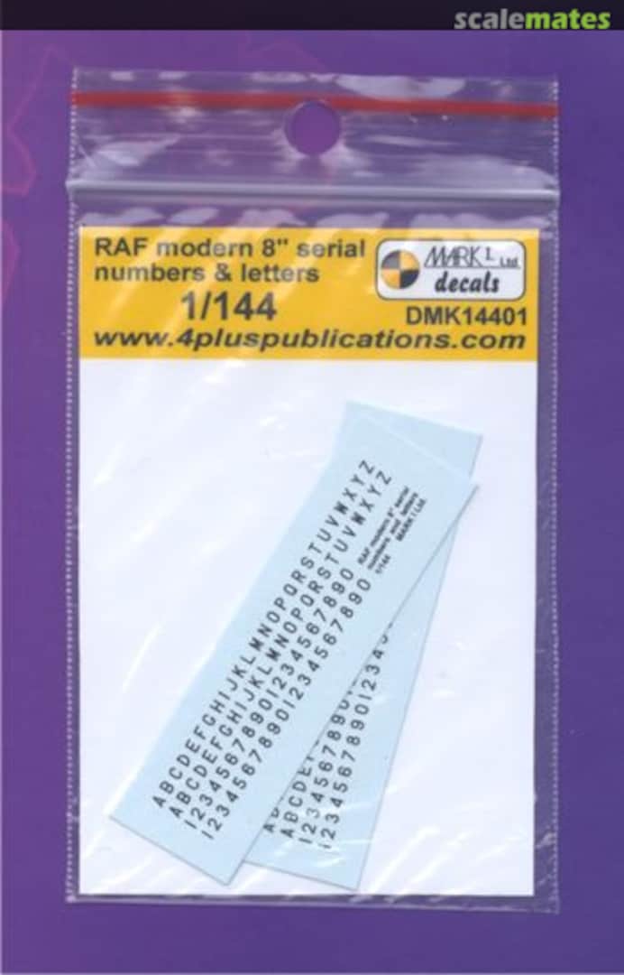 Boxart RAF modern 8 inch serial numbers and letters, black DMK14401 Mark I Models Boxart RAF modern 8 inch serial numbers and letters, black DMK14401 Mark I Models