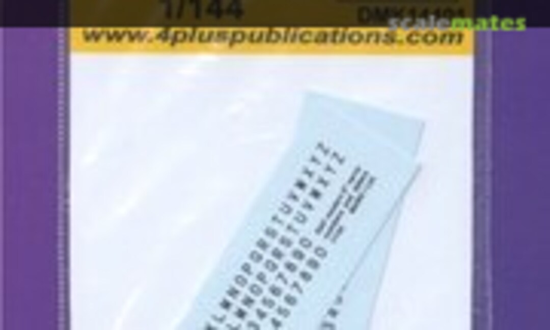 1:144 RAF modern 8 inch serial numbers and letters, black (Mark I Models DMK14401)