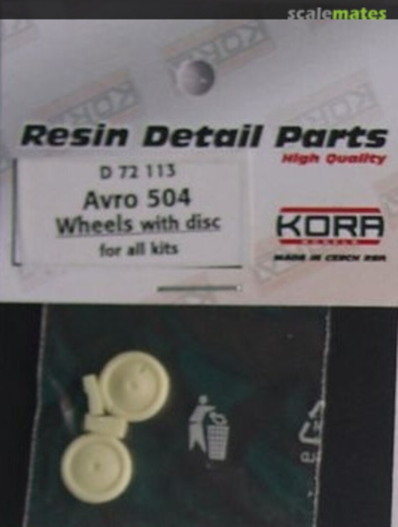 Boxart Avro 504 wheels with disc D72113 Kora Models Boxart Avro 504 wheels with disc D72113 Kora Models