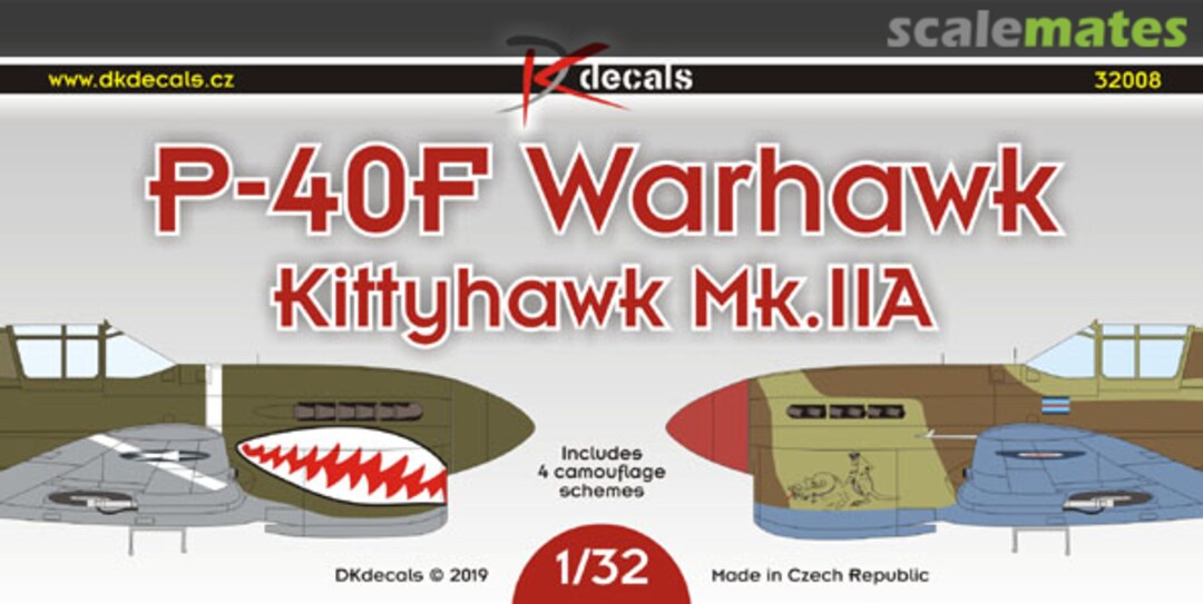 Boxart P-40F Warhawk 32008 DK Decals Boxart P-40F Warhawk 32008 DK Decals