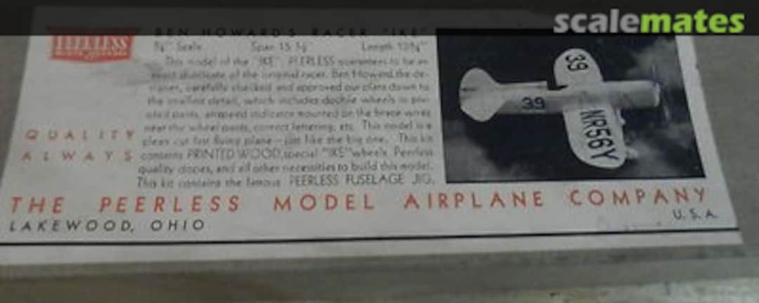 Boxart Ben Howard's Racer Ike Peerless Model Airplane Company Boxart Ben Howard's Racer Ike Peerless Model Airplane Company
