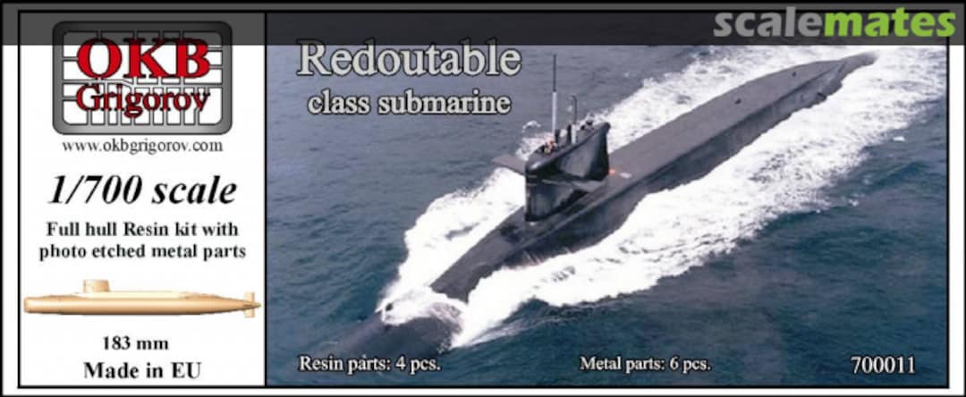 Boxart Redoutable class submarine 700011 OKB Grigorov Boxart Redoutable class submarine 700011 OKB Grigorov