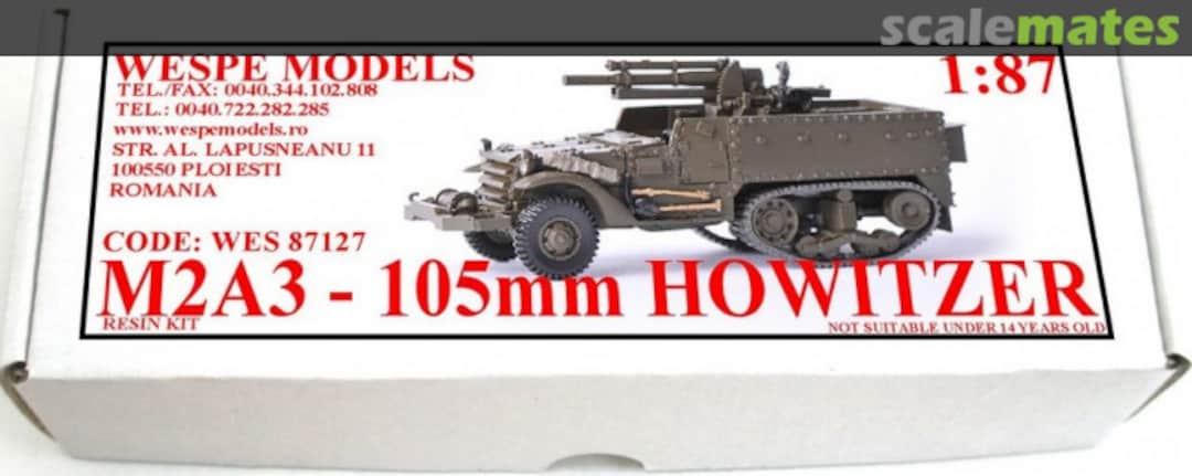 Boxart M2A3 - 105mm Howitzer WES 87127 Wespe Models Boxart M2A3 - 105mm Howitzer WES 87127 Wespe Models