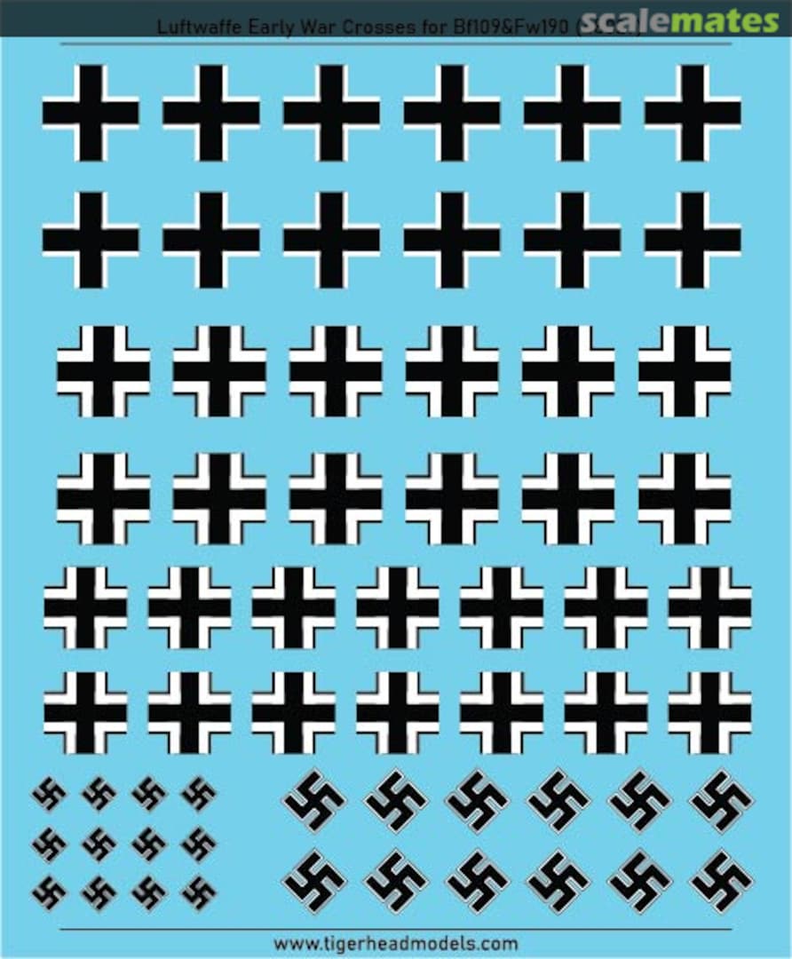 Boxart Luftwaffe Early War Cross set for Bf109 and Fw190 48027 Tigerhead Models Boxart Luftwaffe Early War Cross set for Bf109 and Fw190 48027 Tigerhead Models