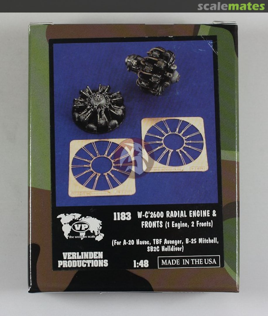 Boxart W-C 2600 Engine & Fronts 1183 Verlinden Productions