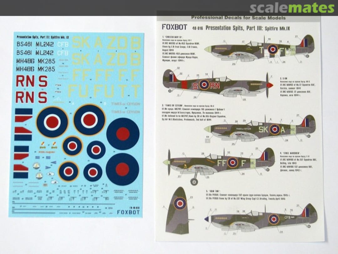 Boxart Spitfire Mk.IX 48-016 Foxbot Boxart Spitfire Mk.IX 48-016 Foxbot