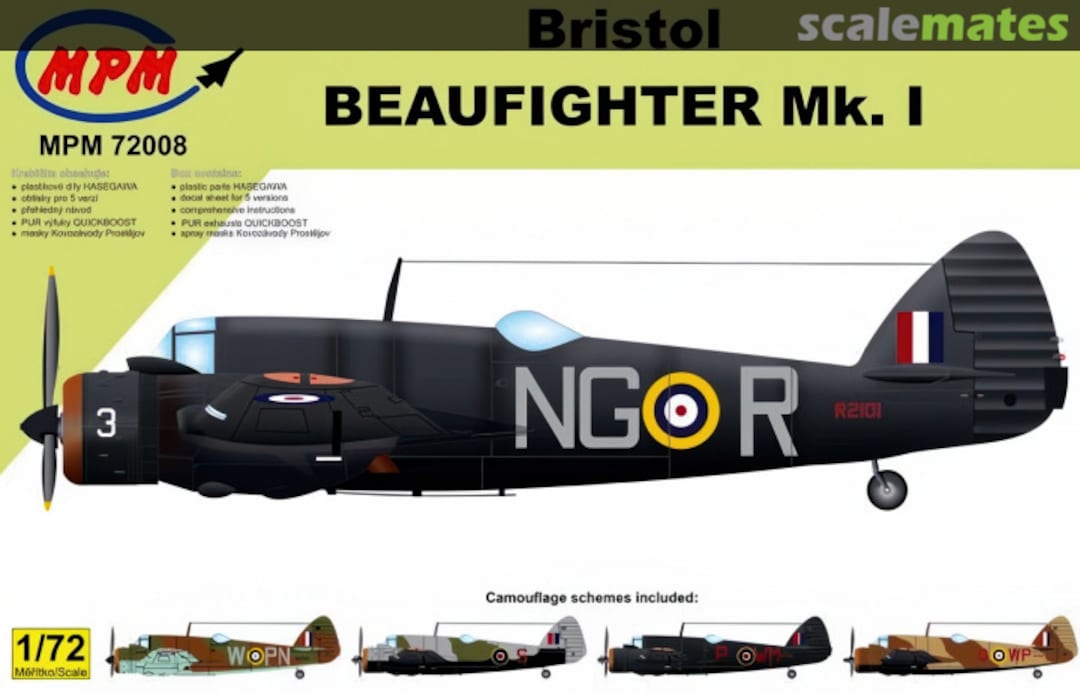 Boxart Bristol Beaufighter Mk. I 72008 MPM Production Boxart Bristol Beaufighter Mk. I 72008 MPM Production