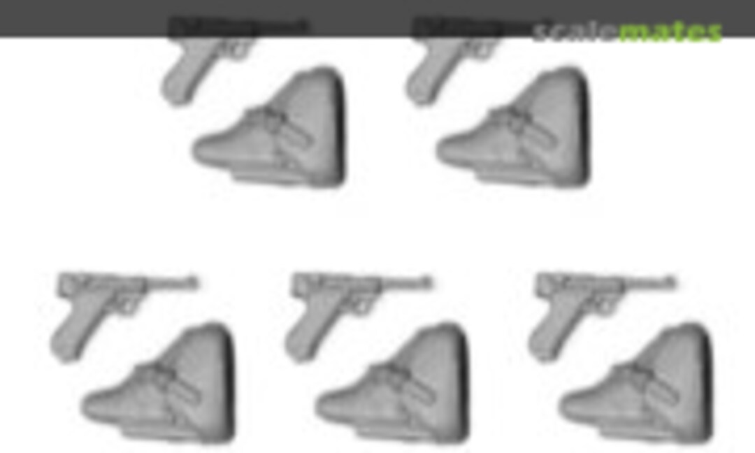 1:16 German P08 Luger & Holster (x5) (SOL MM369) MM369
